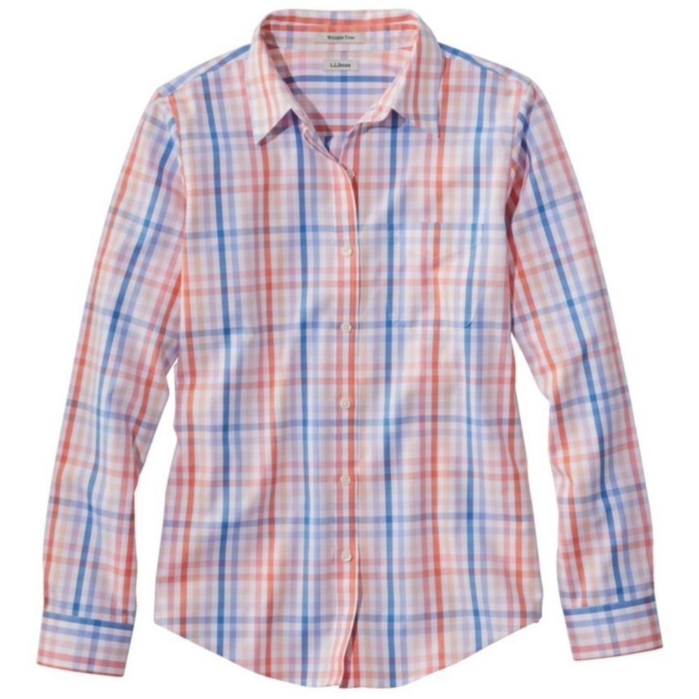 L.L. Bean Men's Pastel Plaid Button-Down Shirt XL